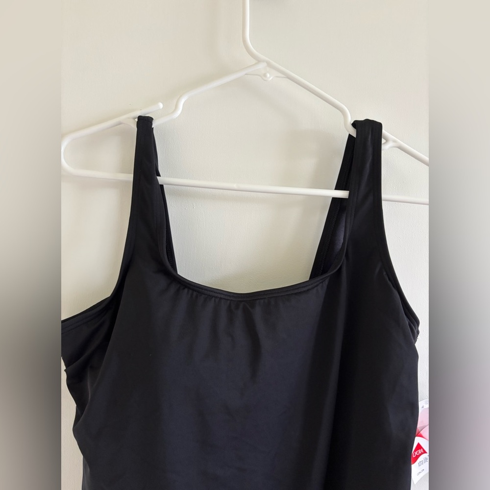 Lands End one piece bathing suit black size 16 long NEW NWT Summer Beach vacay - Picture 3 of 7
